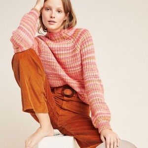 Anthro  t.la Drea Space Dyed Mock Neck Sweater